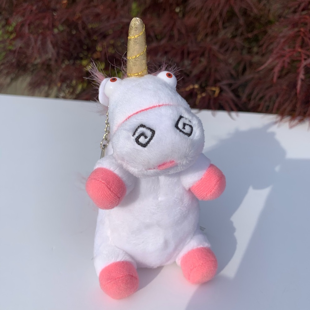 Despicable Me Fluffy Unicorn Keychain